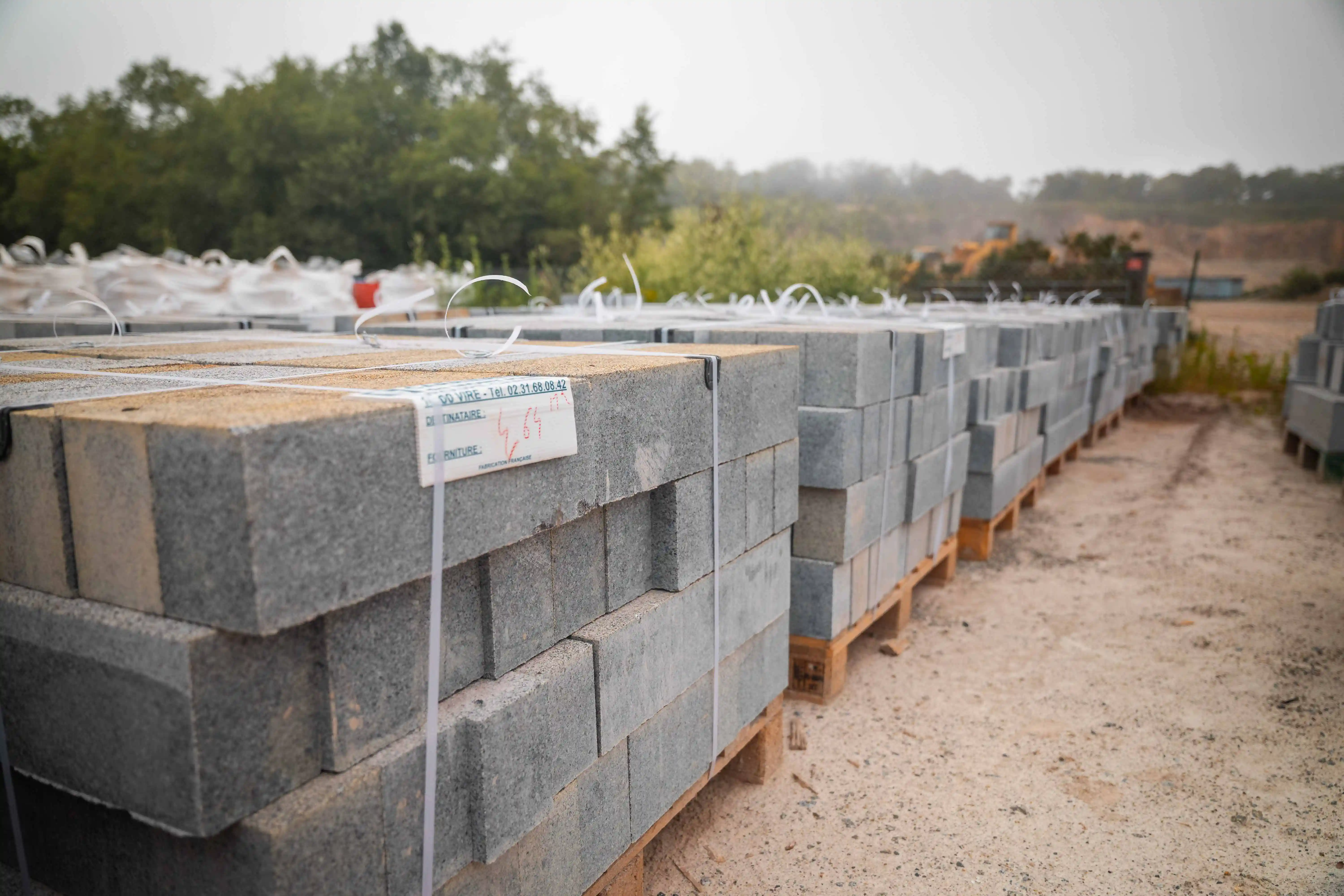 Camion de livraison de granit